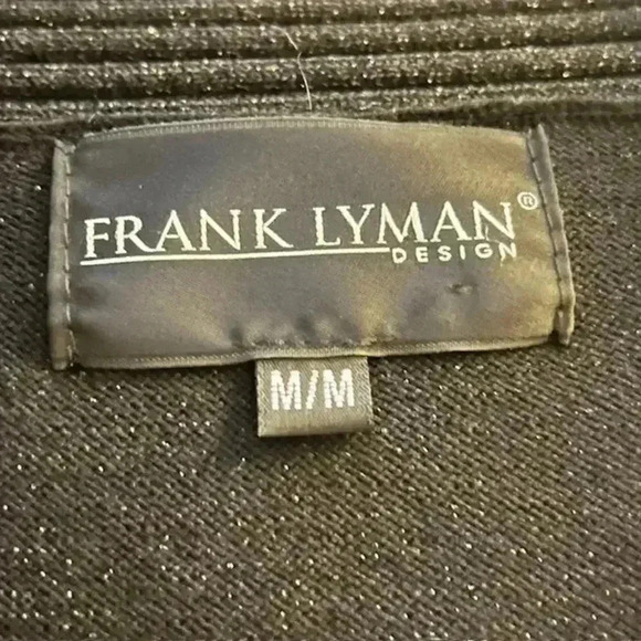 Frank Lyman Design Holiday Black Sweater Dress w/ Silver Sparkles, size Medium - Picture 6 of 6